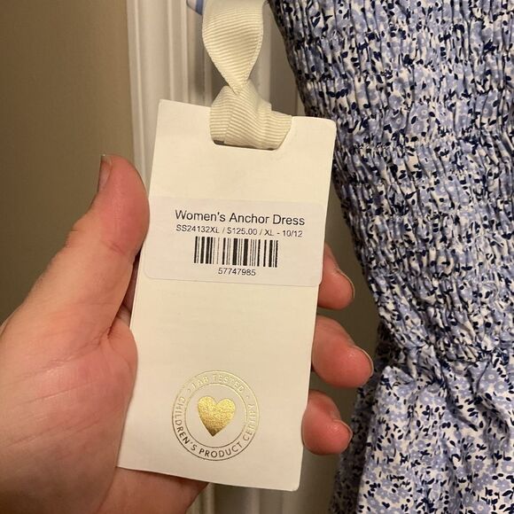 NWT Dondolo dress floral Anchor smoked top dress sz.XL10/12 - Picture 6 of 9